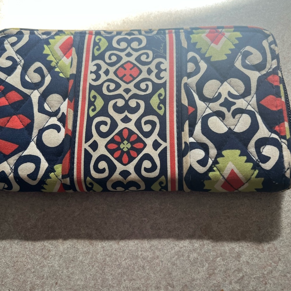 Vera Bradley Navy and Red Quilted Wallet